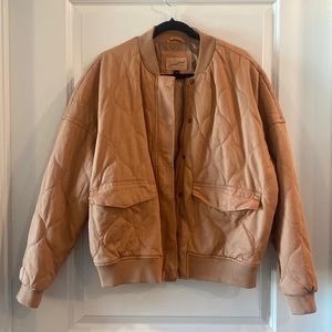 Universal Thread Target Camel Tan Quilted Utility Full Zip Jacket Size L